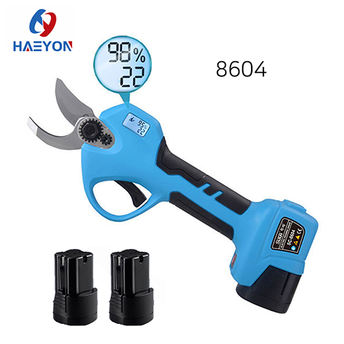 HAEYON 8604 과수원 무선 충전식 전지가위 전동가위 칼날25mm 배터리2개